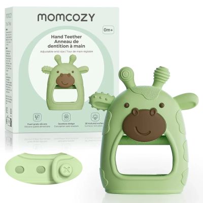 Set lodër për dhëmbë për bebe Momcozy silikon food-grade (0–12 muaj)