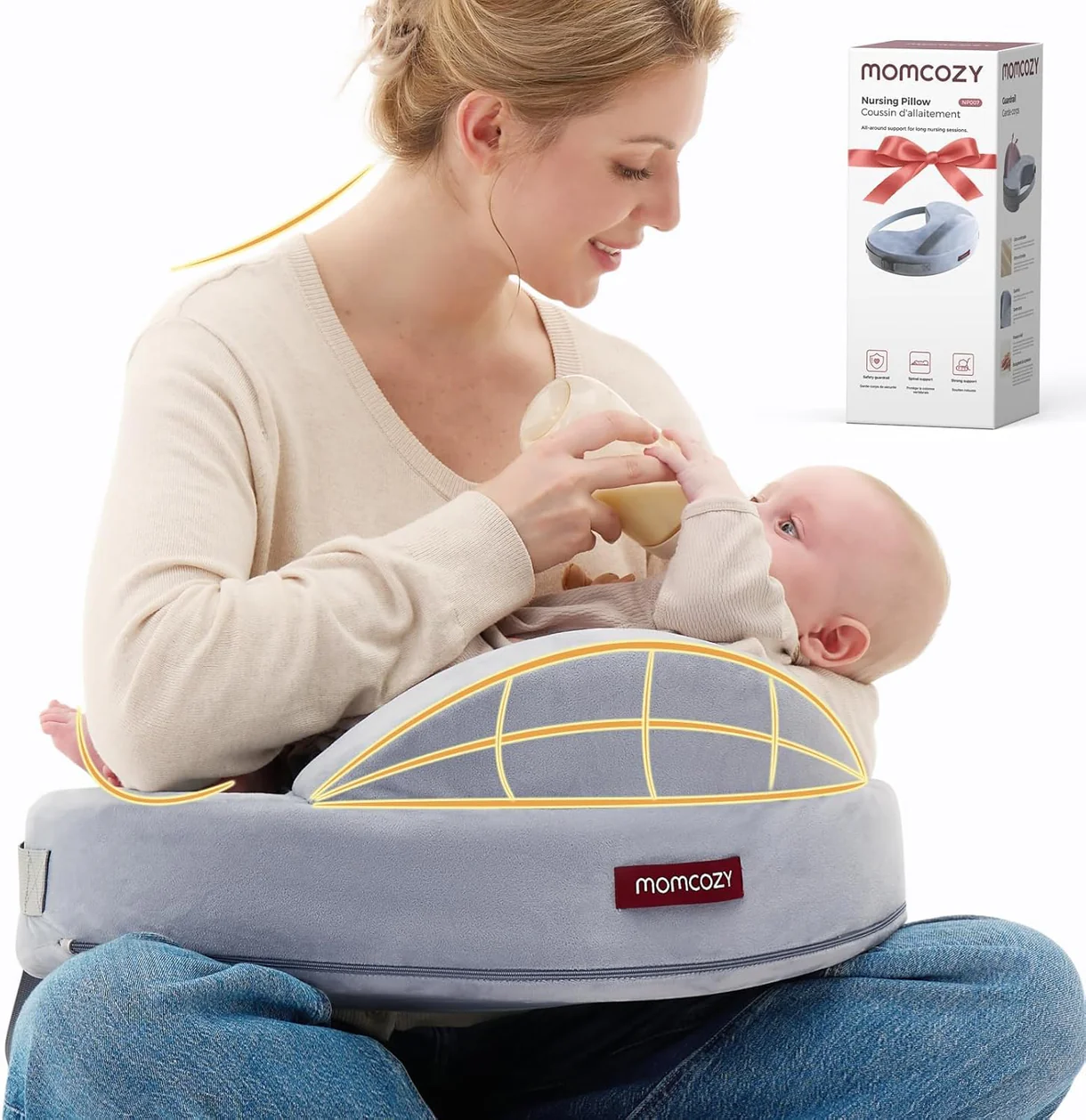 Momcozy Jastëk për Gjidhënie Ergonomik me Memory Foam