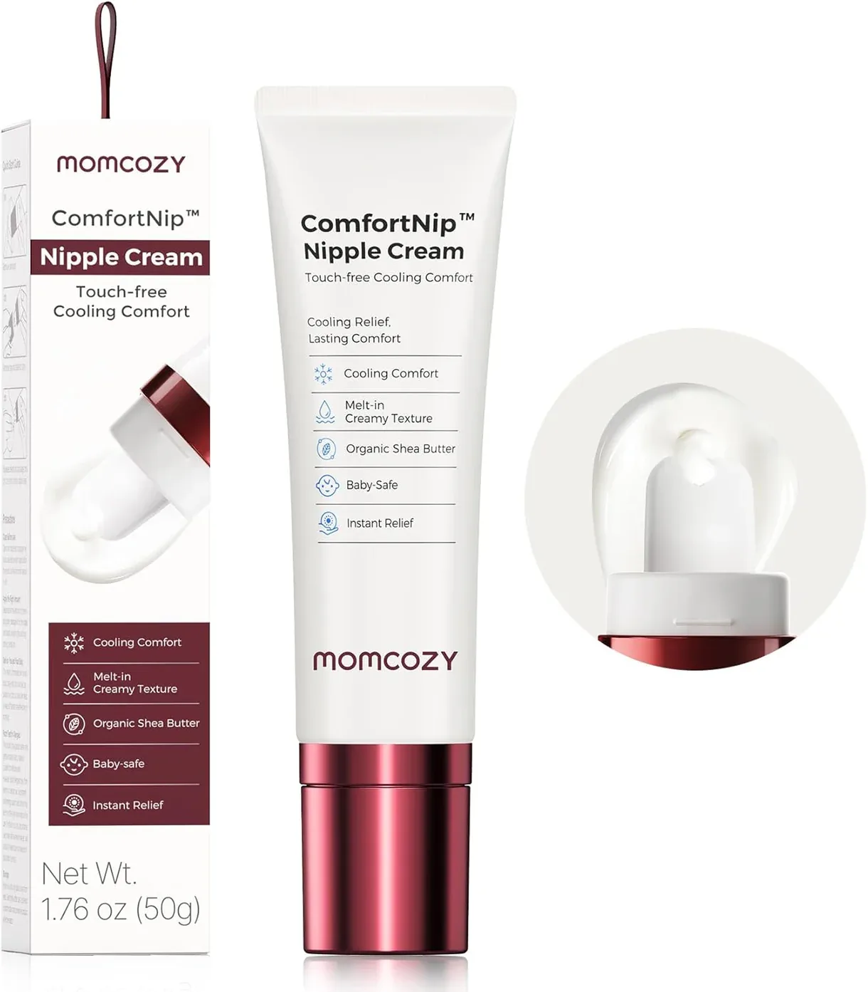 Krem për thithka Momcozy NM002 Cooling, me aplikator qeramik, lanolin-free, 50g