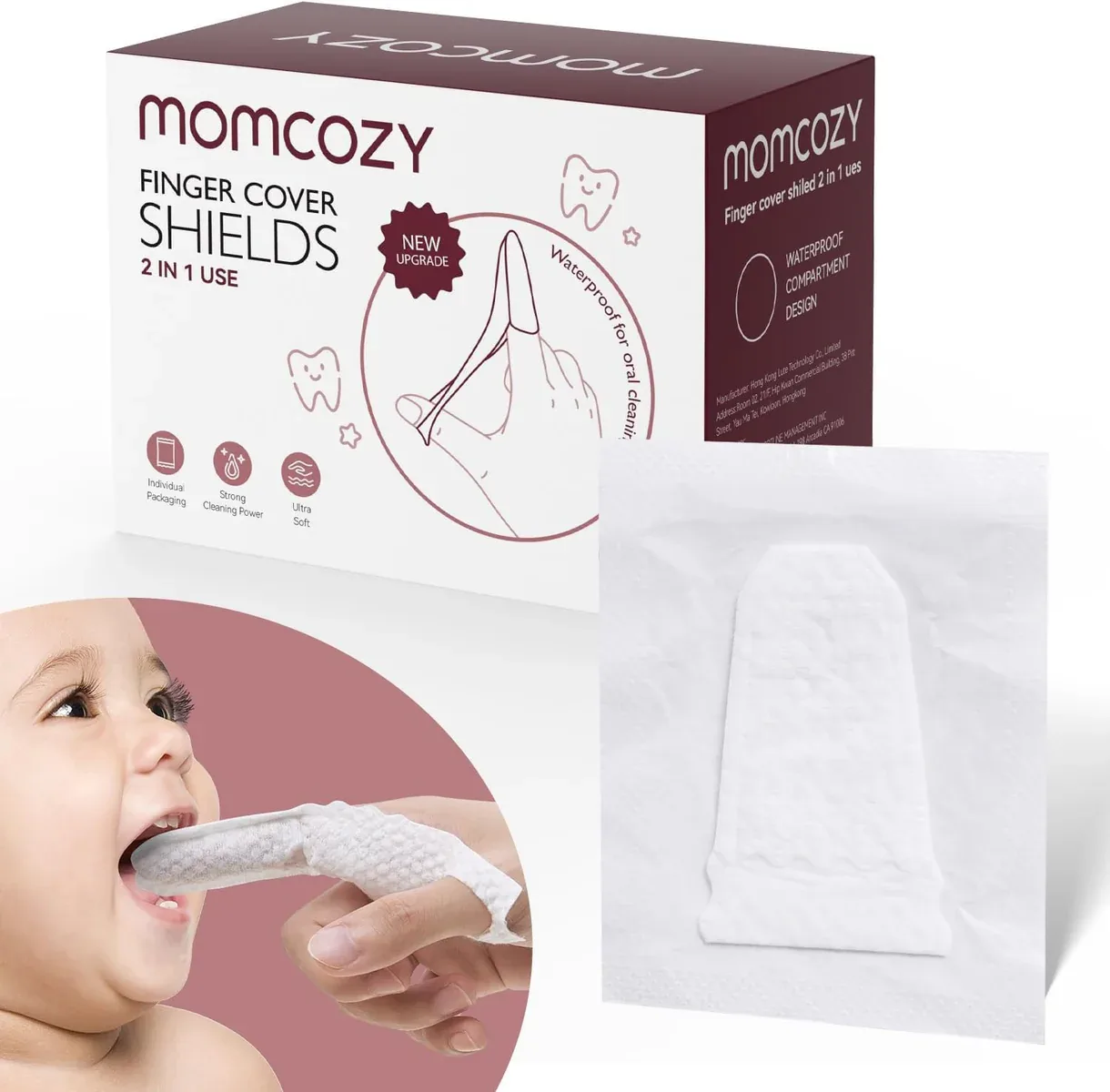 Momcozy Peceta për Gisht për Higjienë Orale të Bebes – 30 pcs